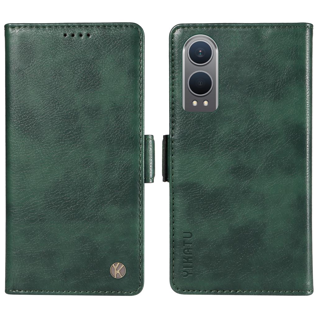 YIKATU YK-007 For OnePlus Nord CE4 Lite 5G/Oppo K12x 5G (China) Wallet Case Litchi Grain Leather Phone Protective Cover