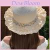 French Lolita Lace Flower Sun Hat With Wide Brim For Summer Beach Outdoor Wear