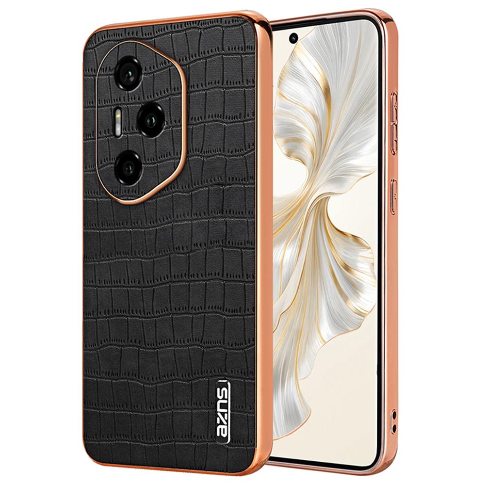 AZNS For Honor 300 Pro Case Electroplating Crocodile Texture PU+TPU Phone Cover