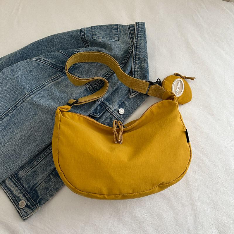Atmospheric Commuting Solid Color Simple Texture Shoulder Messenger Bag Summer New Tote Bag Fashion Dumpling Bag