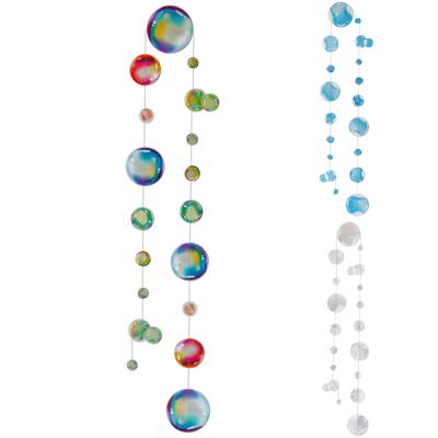 2PCS Flat Under The Sea Bubble Garland For Little Mermaid Party Decor Floating Hanging Streamer Pool Ocean Kids Birthday Baby Shower Bday Wedding Baby