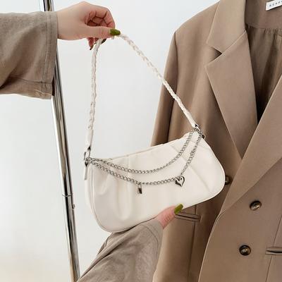 Cloud Underarm Bag Niche Design Small Fresh Pleated Shoulder Bag Women's Crossbody Feeling Chain Woven Handbag