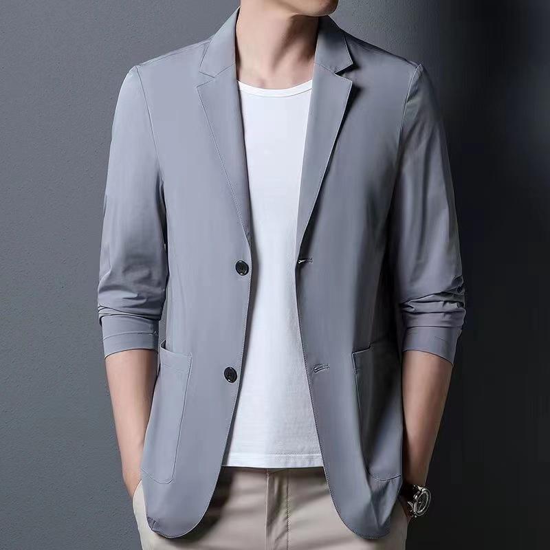 Casual Suit Men's Solid Color Breathable Small Suit Thin Jacket