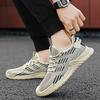 New men's shoes spring fly-woven men's sports shoes low-top lace-up student running casual shoes