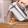 Stainless Steel Water Pitcher with Lid & Handle Large Capacity Cold Drink Kettle Milk Frothing Jug for Beverage Tea Juice Coffee