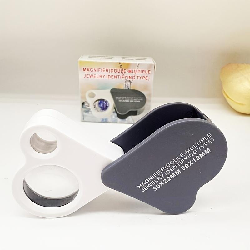 

Portable Foldable High-Definition Magnifying Glass with 30X/50X Dual Lenses for Jewelry and Gemstone Identification чорний