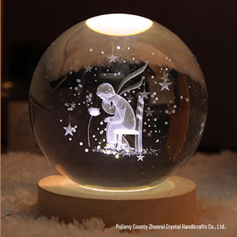 Starry Sky Crystal Ball Night Light - Creative Desktop Ornament Gift