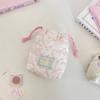 Starry Quilted Drawstring Pouch Camera Storage Bag Portable Soft Purse Organizer for Polaroid and Makeup KTB