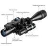 VOMZ Hunting 6-24X50 Aoeg Entfernungsmesser-Zielfernrohr mit holografischem 4-Absehen-Visier, roter Punkt, grün, Combo