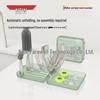 Portable Silicone Baby Bottle & Nipple Brush Set with Drying Stand