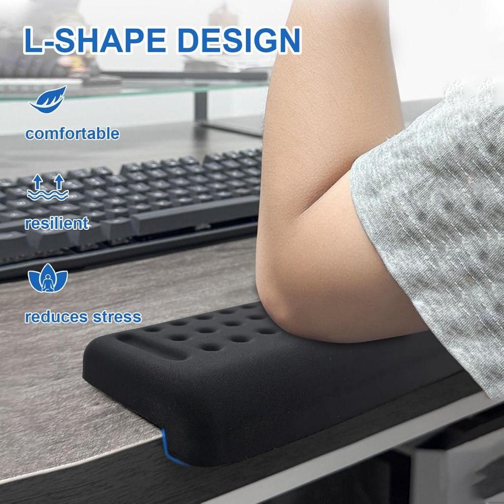 1Pc Soft Cushion Desk Elbow Pad Black Keyboard Hand Rest Non-slip Arm Cushions Protection Rest