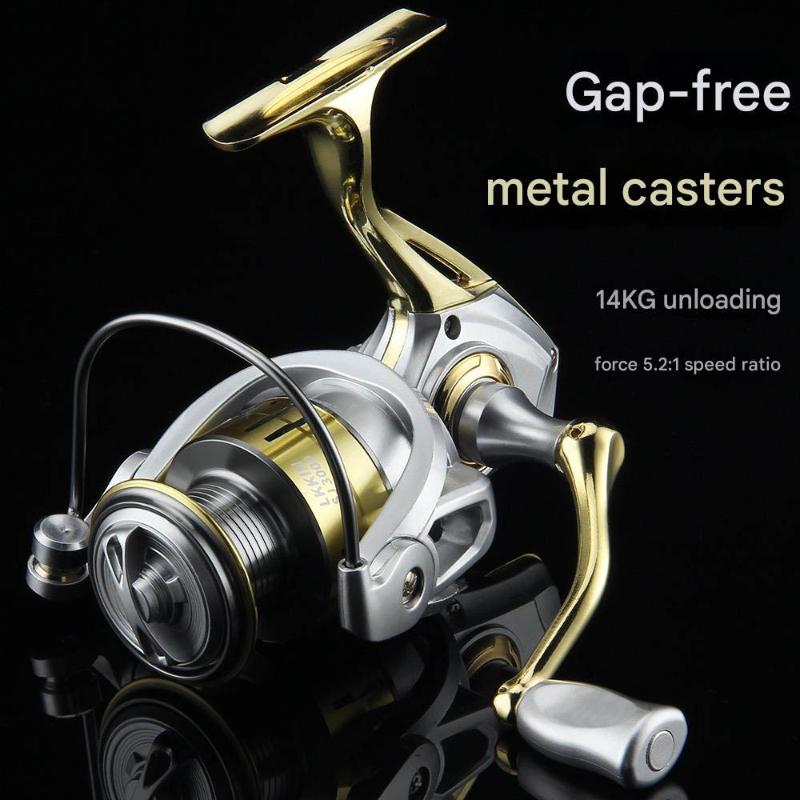 Mavllos SJ 6-8kg Super Brake Metal Sea Fishing Reel – 5.2:1 High Ratio + CNC Bevel Spool One-piece Carved Frame Resistant To Large Fish Ambidextrous
