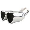 Heart-shaped Car Exhaust Tail Pipe Muffler Stainless Steel Double-row Outlet Muffler Tip Pipe Tail Throat Universal