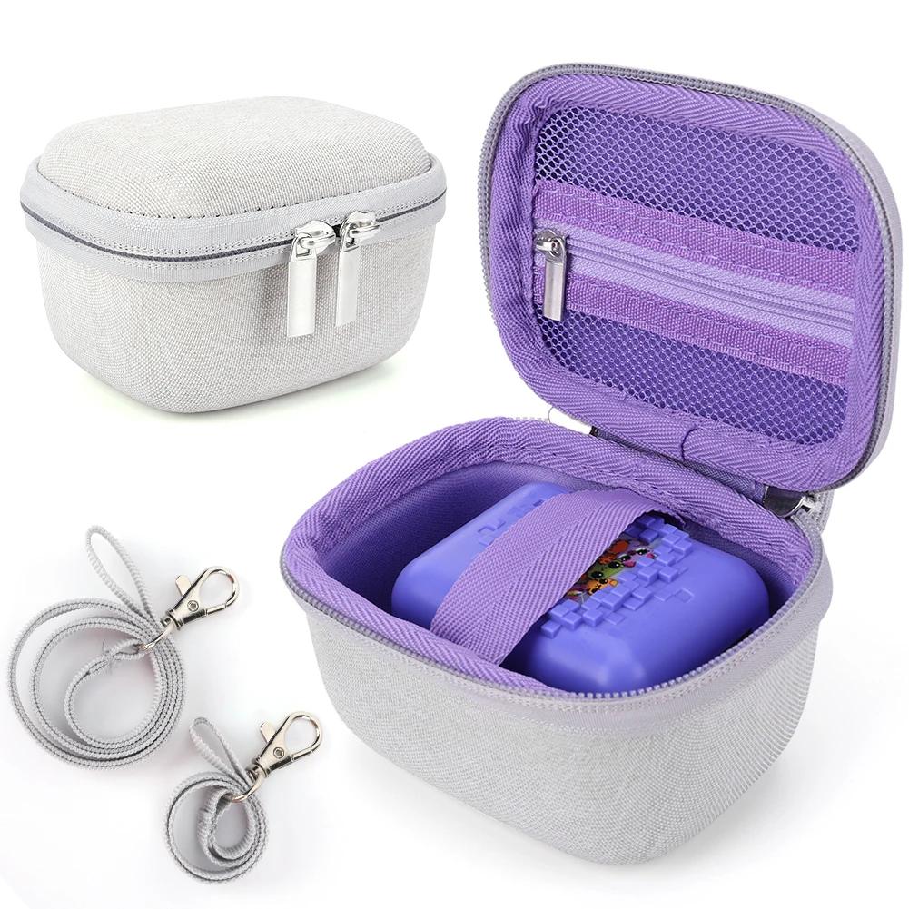 

Жесткий чехол для переноски EVA, ударопрочный дорожный чехол, устойчивый к царапинам, со шнурком и ремешком на руку для интерактивной игрушки Bitzee Digital Pet светло-серый