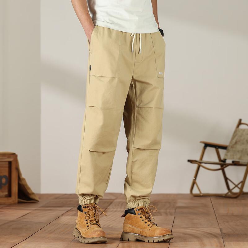 JEEP Men's Summer Loose Fit Cuffed Cargo Pants