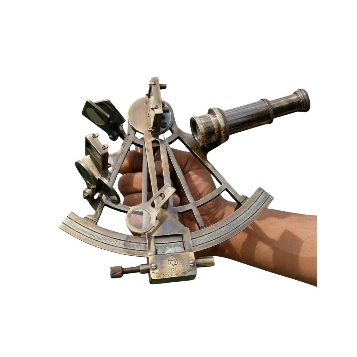 Námořní námořní navigační astrolábový nástroj mosazný sextant 8" starožitný dárek