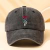 Fashionable Rose Printed Baseball Cap, Multifunctional Outdoor Casual Duckbill Cap