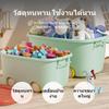 Large Plastic Storage Box with Casters, PP Material, Dustproof and Waterresistant Organizer for
