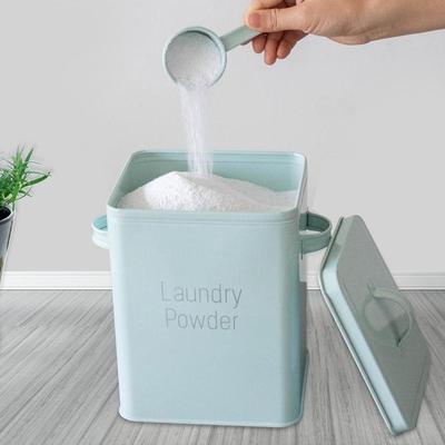 Anti-rust Covered with Spoon Sealed Box Washing Dispenser Laundry Container Washing Powder Box