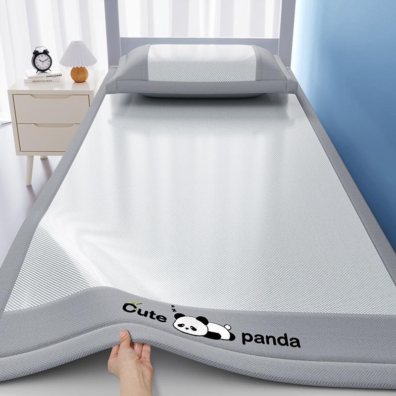 

Breathable Washable Ice Silk Cooling Mat 3-Piece Set, Soft Summer Sheet Mat for Home Dorm, Multiple Sizes Ideal for Hot Summer Use 0.9x2.0m +1 Pillowcase