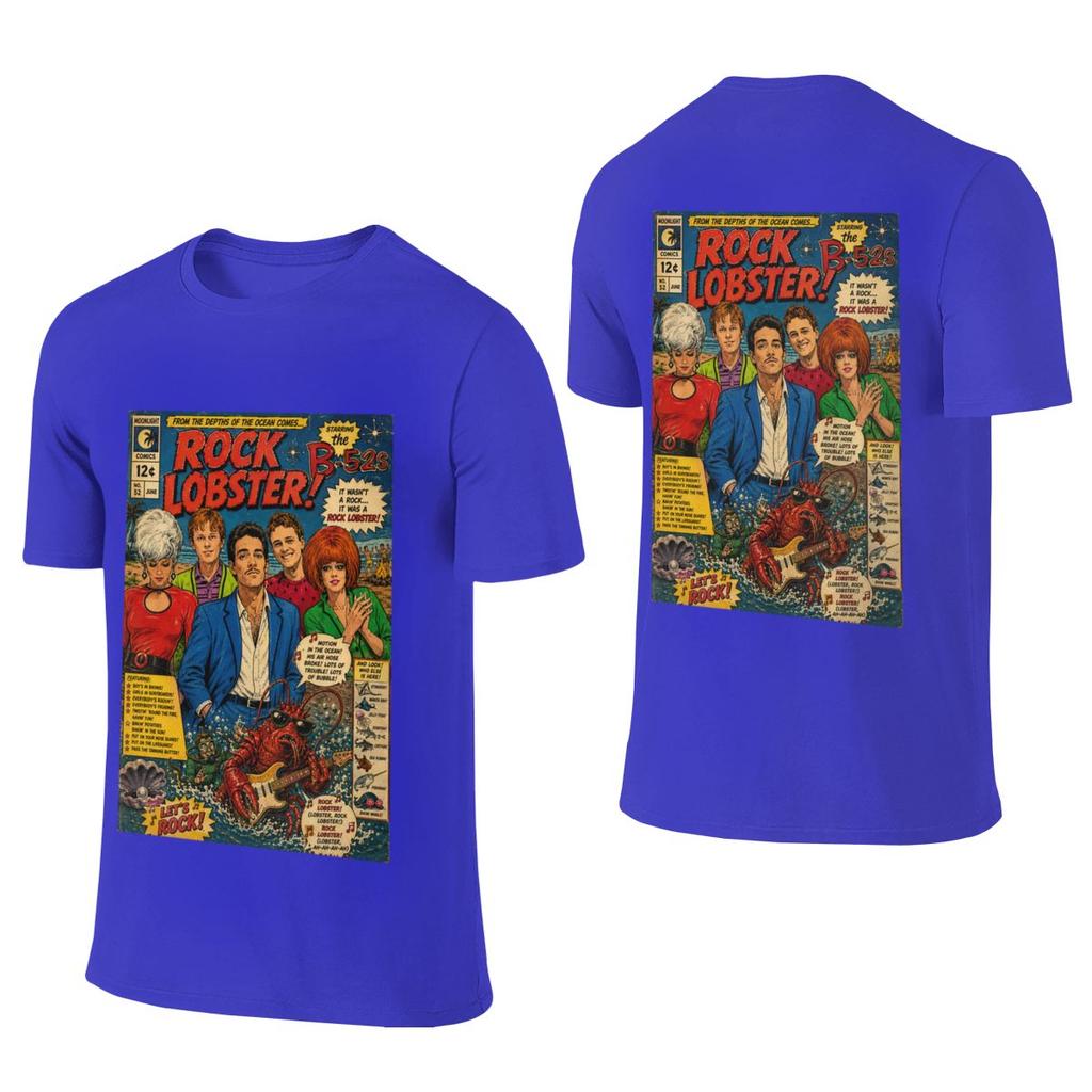 Rock Lobster B52s Comic Full Of Cotton Feeling Reversible Tshirt Sports Minimalist Quickdrying Unisexs Tshirts