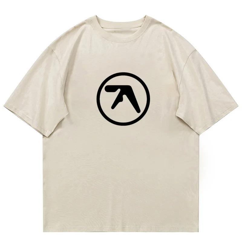 2024 Korean style Men Tshirt Cotton Aphex Twin Y2k Streetwear Graphic Korean Fashion Print Harajuku Vintage Tops Tees Oversized
