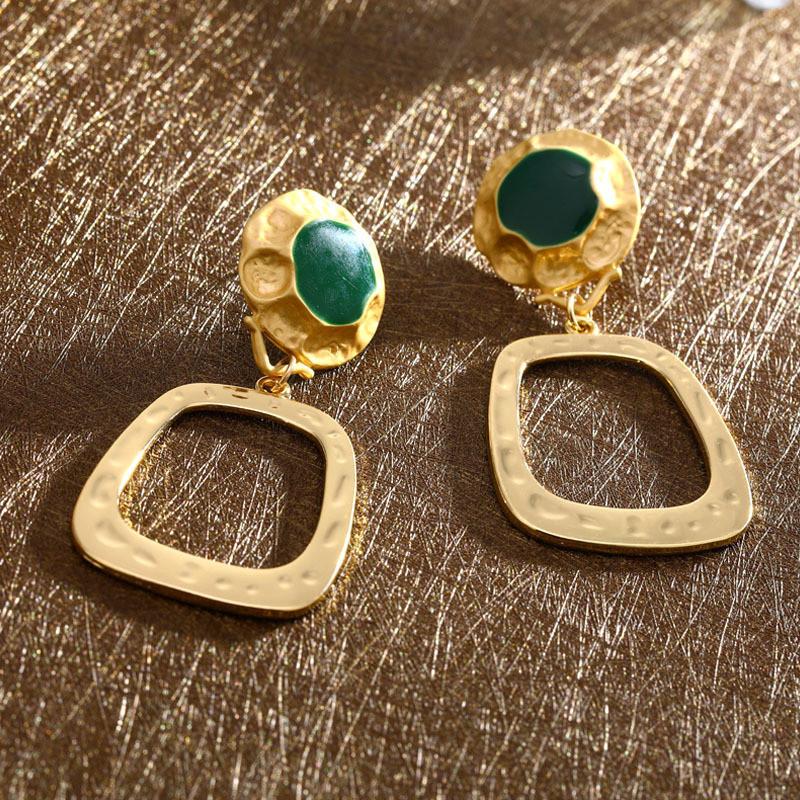 Geometric Chic Alloy Earrings For Women Fashionable And Jewelry Minimalist