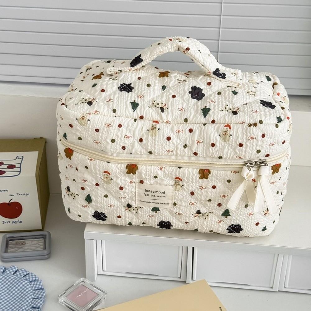Fashion Cute Cartoon Printed Cosmetic Bags Portable Large Capacity Makeup Bags Multifunctional Storage Bag Travel