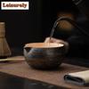 Vintage Japanese Power Yin Matcha Set Bamboo Whisk Teaspoon Ceramic Bowl Tranditional Tea Sets Home Tea-making Tools Accessories