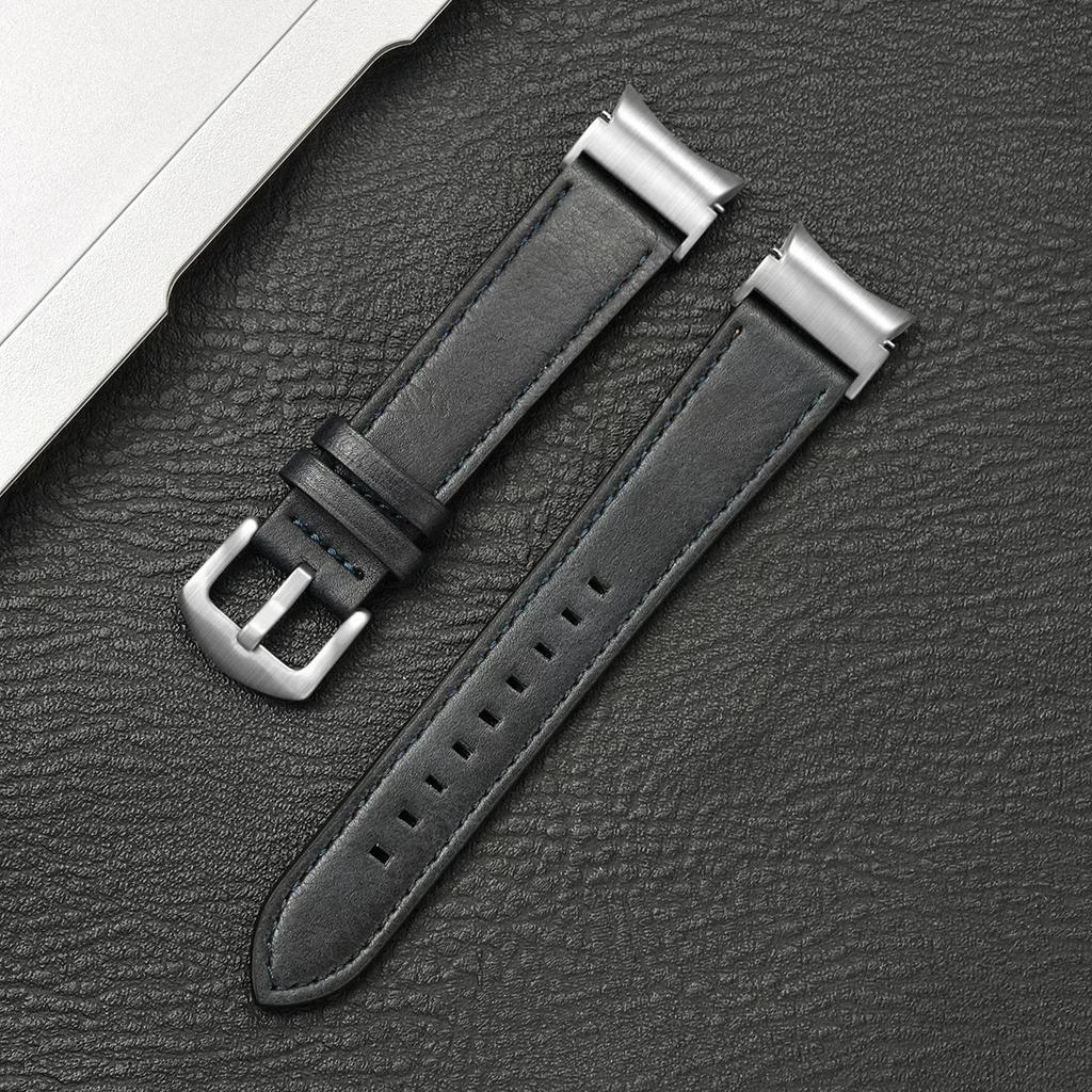 No Gap Leather Strap for Samsung Galaxy Watch 7 6 5 4 40mm 44mm 6Classic 43mm 47mm Watchband Bracelet for Galaxy Watch 5Pro 45mm