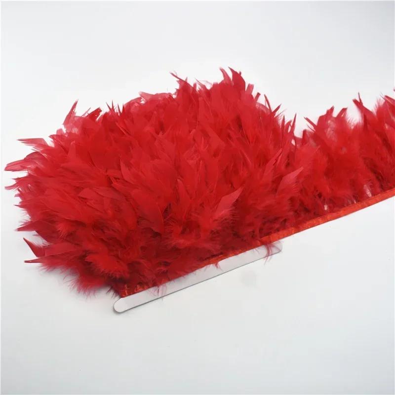 Colored Fluffy Turkey Feathers Trim Tassel Fringe Ribbon Marabou Feather Tape Boa Sewing Costume Clothing Accessories Decoration