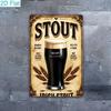 Tin Sign STUT Beer Vintage Metal Poster   Rustic Wall Decor for Bar Pub Man Cave Garage Home Decoration  Print Aluminum Look Gi