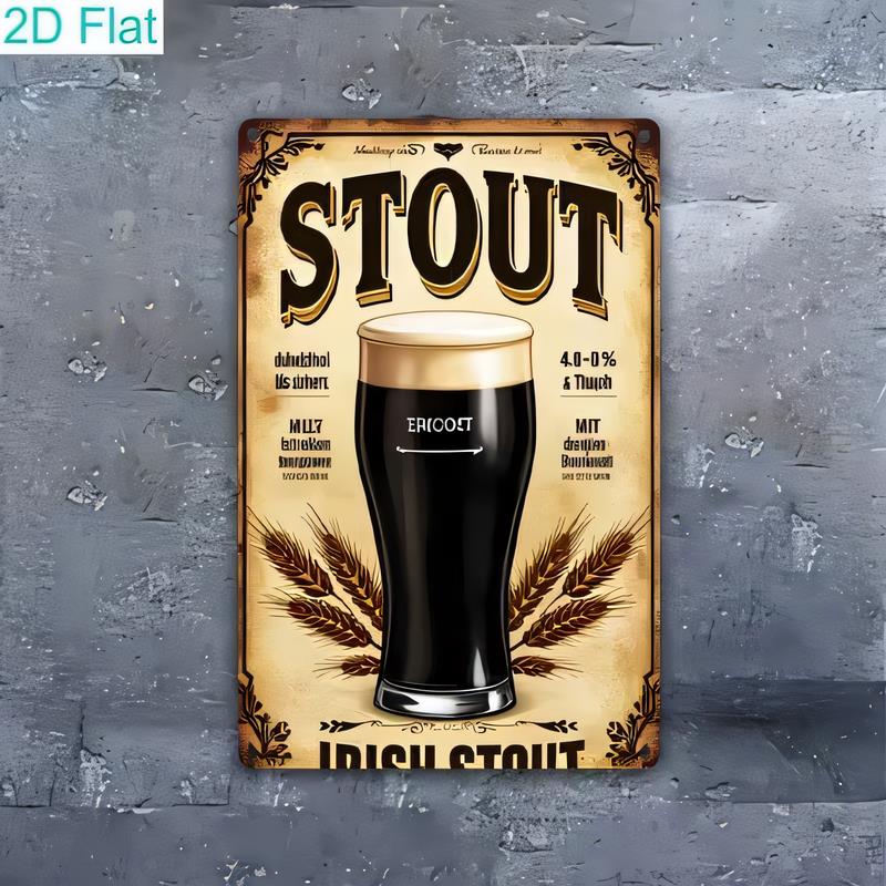 Tin Sign STUT Beer Vintage Metal Poster   Rustic Wall Decor for Bar Pub Man Cave Garage Home Decoration  Print Aluminum Look Gi
