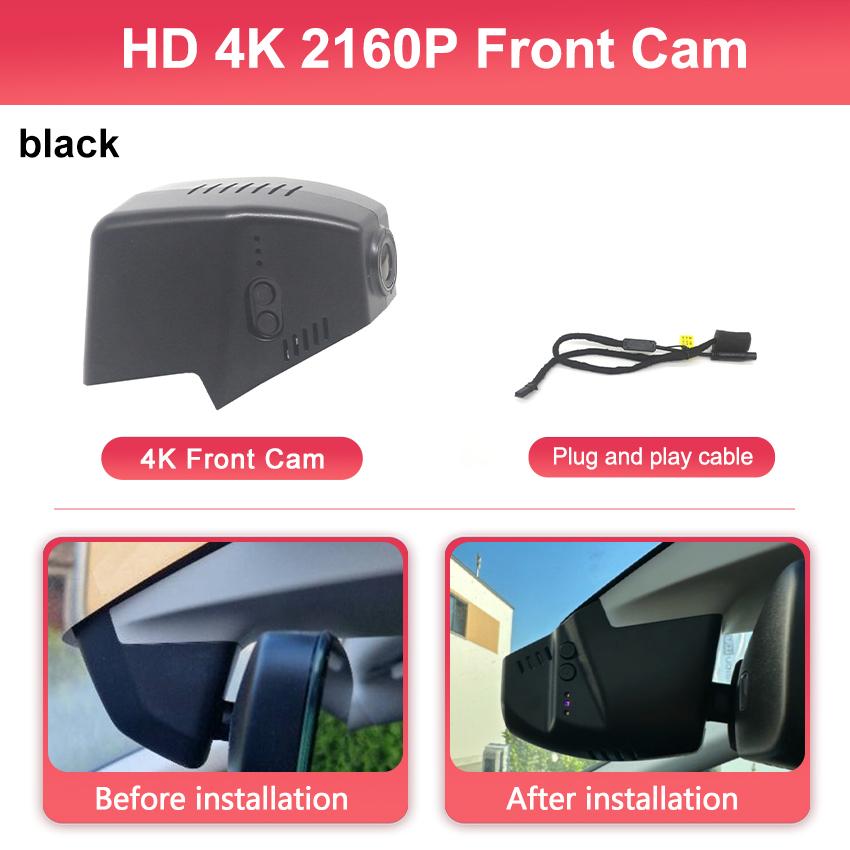 Plug and Play Dashcam 4K 2160P 77mm for Volkswagen VW Passat B8 CC Allspace Atlas Golf Arteon Sharan Magotan Dash Cam Car DVR