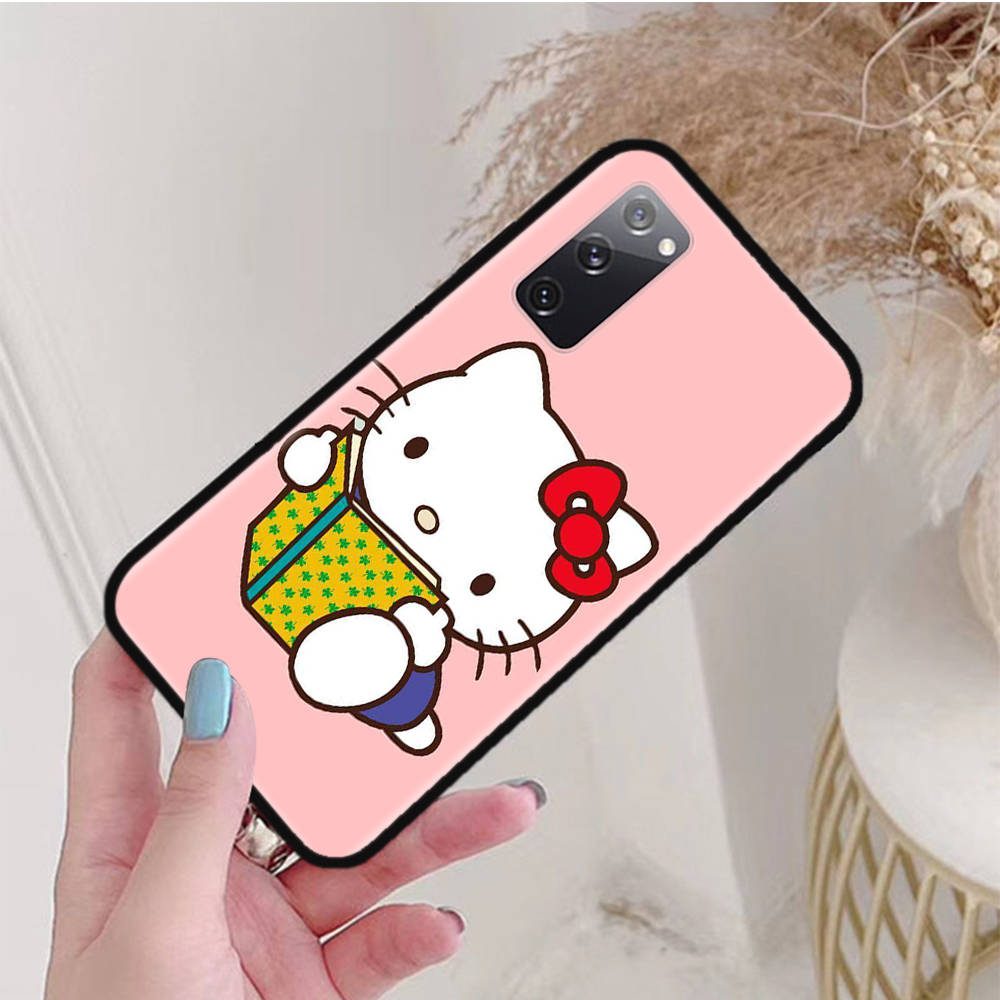 Schwarze Hülle für Xiaomi Poco X6 X4 M5 M6 F5 F6 C65 C55 C50 C51 C40 Pro Redmi 14C A3X 13C 12C 11T 10A 9C Note 7 6 8A Plus L-5 Hello Kitty