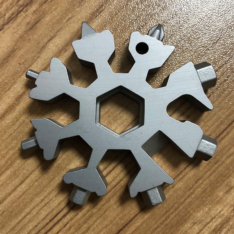 

2 pcs, octagonal snowflake tools, 18 in 1, hexagonal/octagonal, stainless steel, multifunctional wrench, portable and practical multi angle type 2 pcs