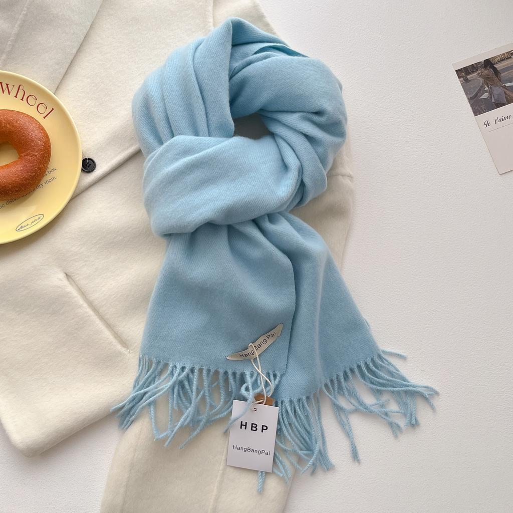 Winter Scarf For Women Cashmere Warm Solid Pashmina Blanket Wraps Female Thick Soft Bufanda Big Tassel Shawl Long Poncho Echarpe