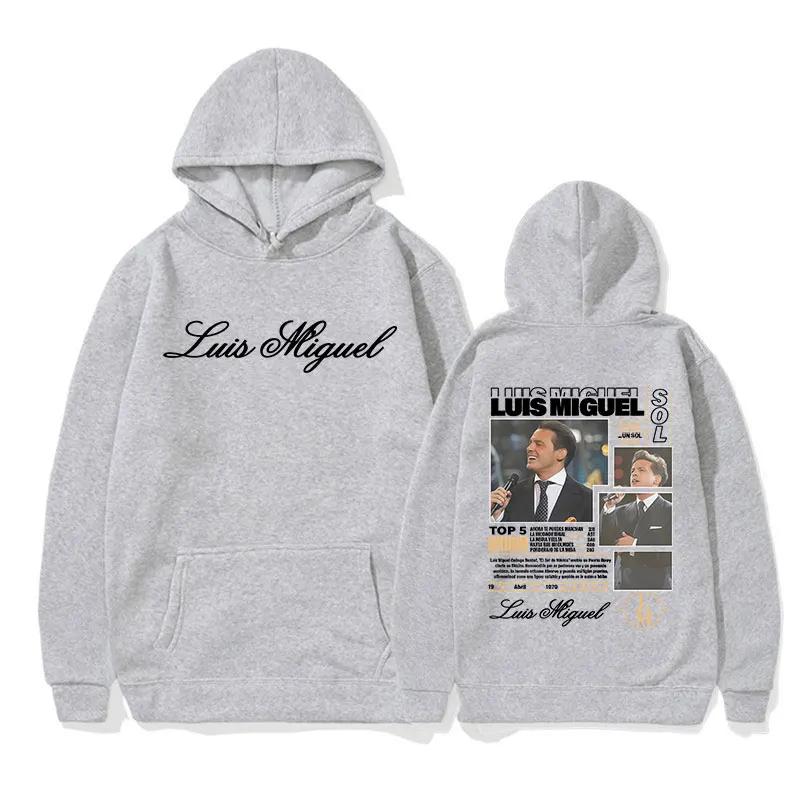Rapper Luis Miguel Tour 2025 Album Graphics Hoody Men's Clothing Fashion Oversized Sweatshirt Casual High Quality Fleece Hoodies