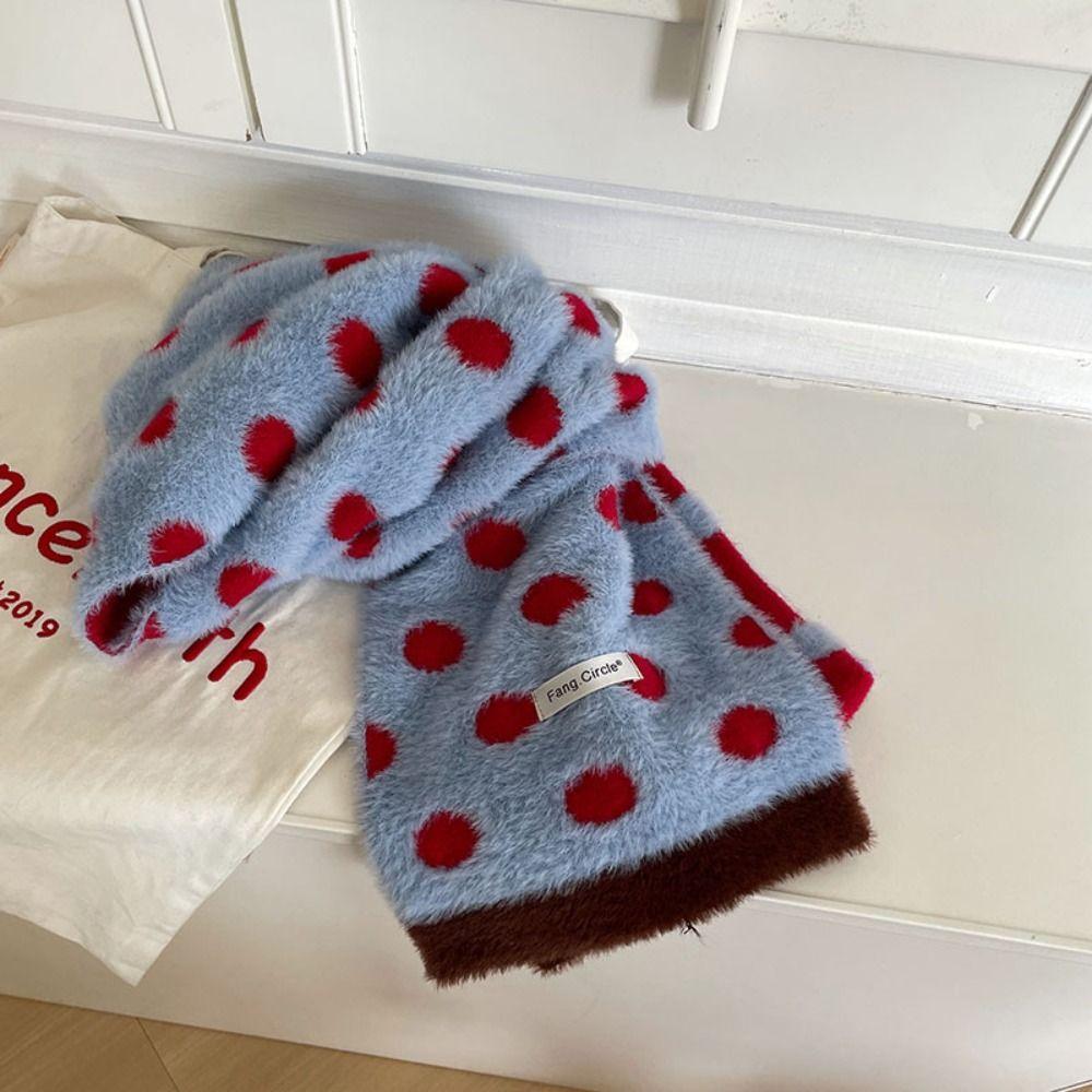 Double-Sided Color-Block Scarf Soft Plush Long Scarf Fashionable Luxury Wraps Shawl  Autumn Winter