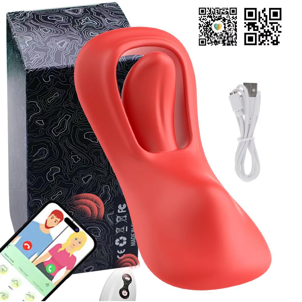 APP Tongue Clitoral Vibrator Female G-Spot Nipple Oral Masturbation Massage Stimulator Wearable Vibrating for Adult Sex 18+Toys
