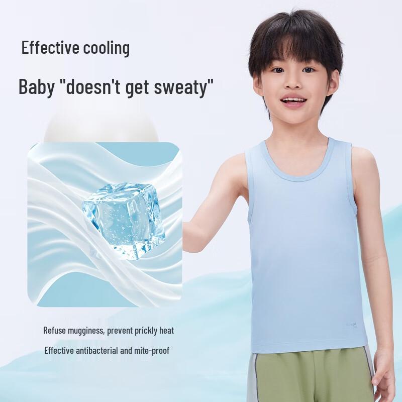Threegun Kids Modal Cooling Anti-Bacterial Round Neck Vest
