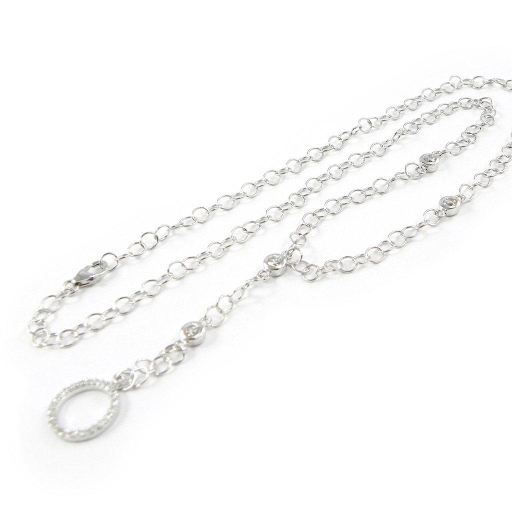 Les Trésors De Lily [H7350] - Silberkette 'Göttin' silberweiß (rhodiniert) - 60x13 mm