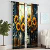 Set Of 2 Versatile Polyester Transparent Curtains Home Decoration Sunflower Theme Use Bedrooms Living Rooms Curtain Ideal For Room