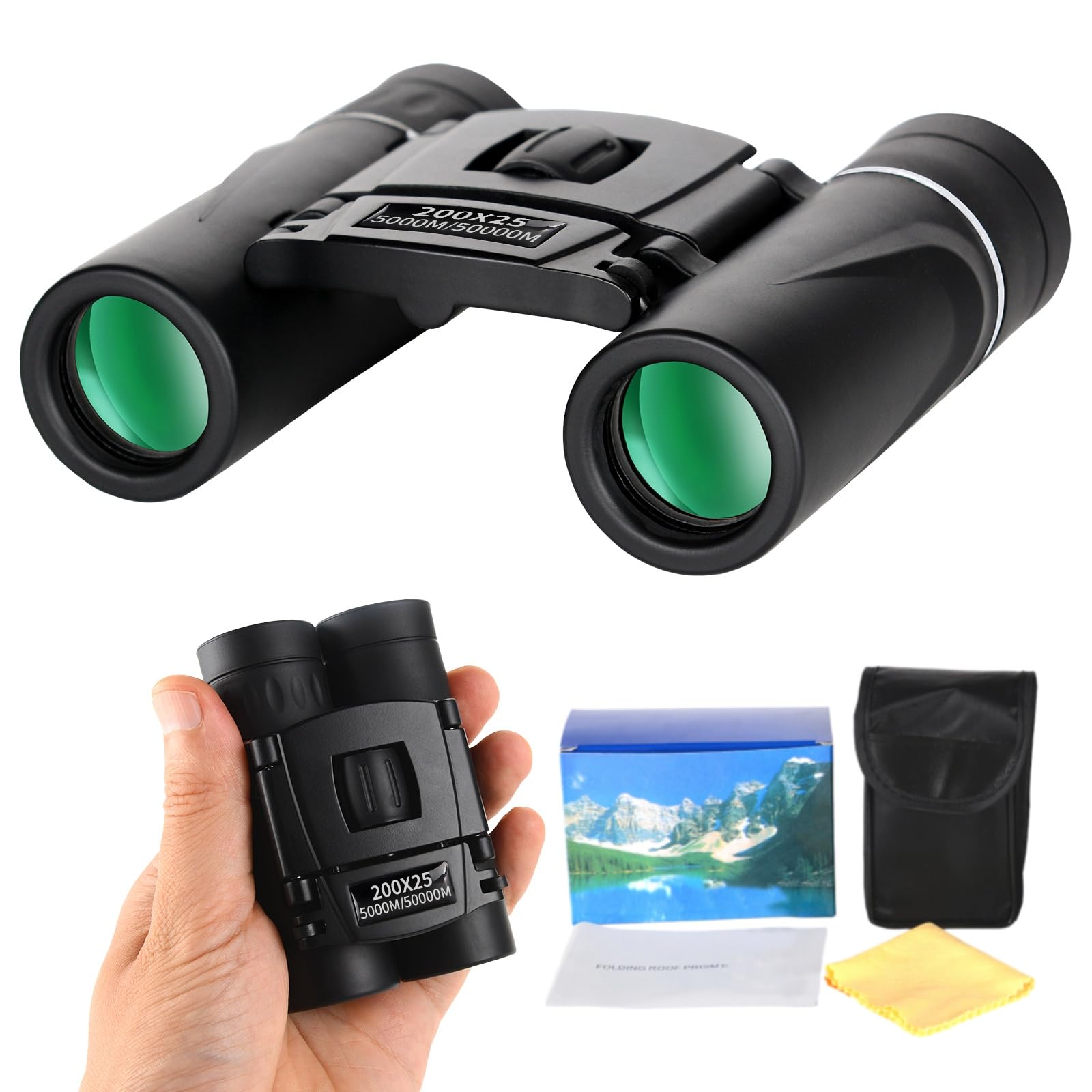 

JIANDO Binoculars High Magnification Wide Field of Clear BAK4 Optical FMC 30mm Image Water Adjustable Interpupillary Ideal for Live Sports Entrance