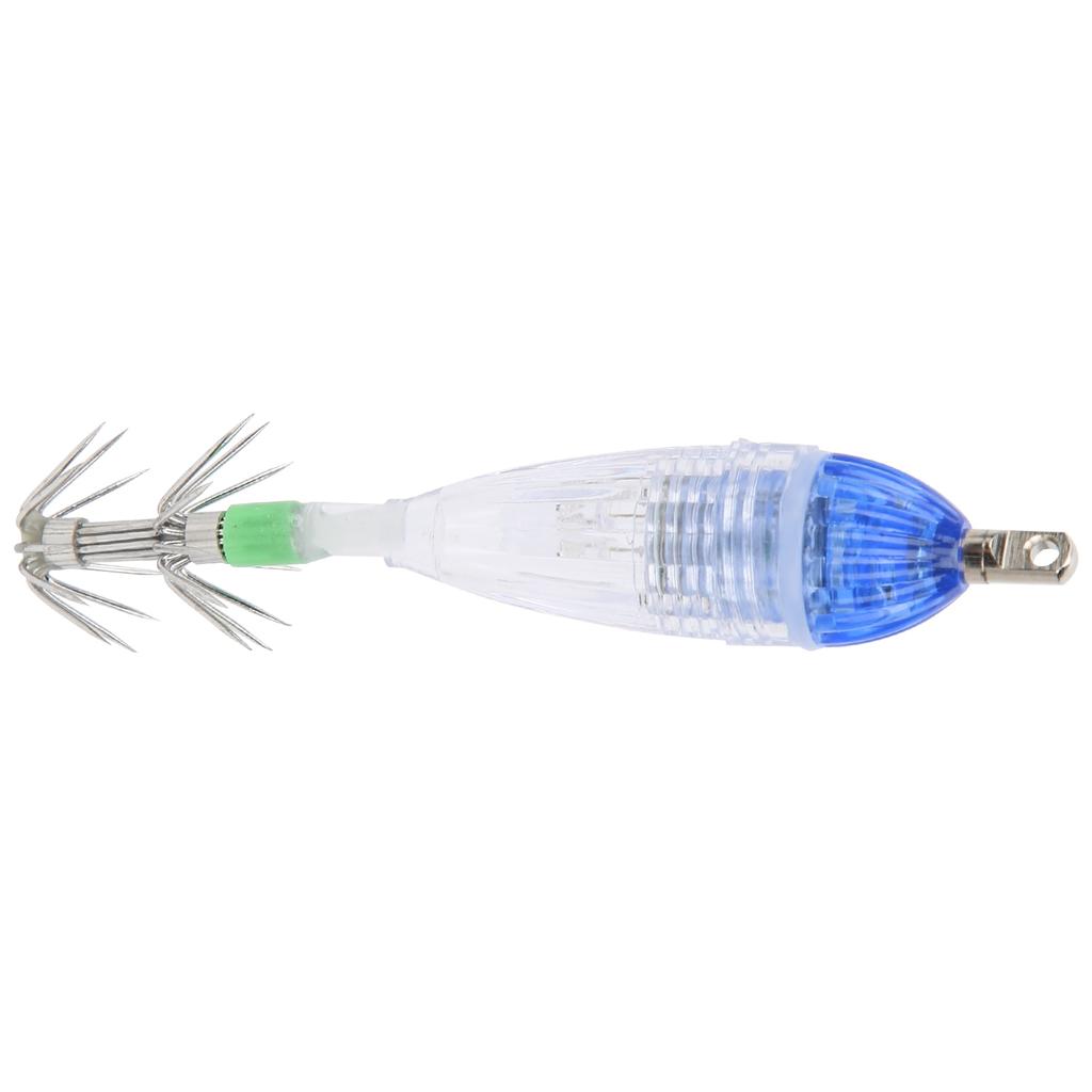 Fishing LED Lure Light Squid Shape Blue Light Color Bait Underwater Lure Lamp with Hook