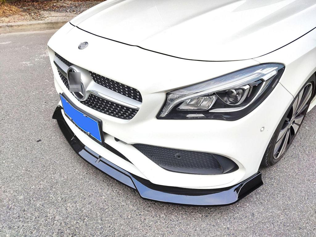 Compatible Rear Spoiler and Brabus Front Lip Kit for 2013-2019 Mercedes-Benz CLA-Class W117 with AMG Modifications