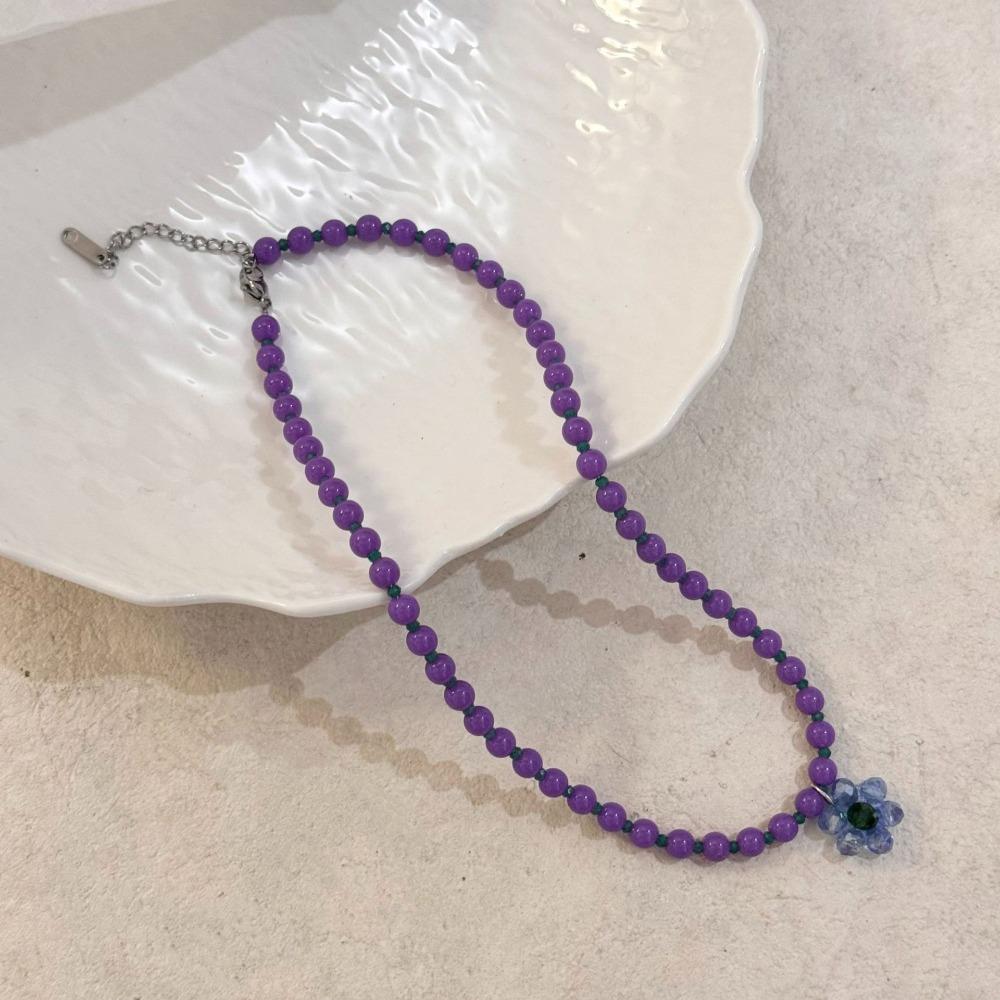 Jewelry Gift Bohemian Choker Ornaments Clavicle Necklace Flowers Beaded Necklace  Fashion