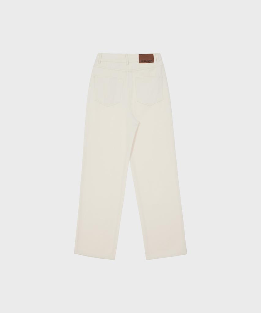 Alkialka Wide Cotton Pants (Ivory)