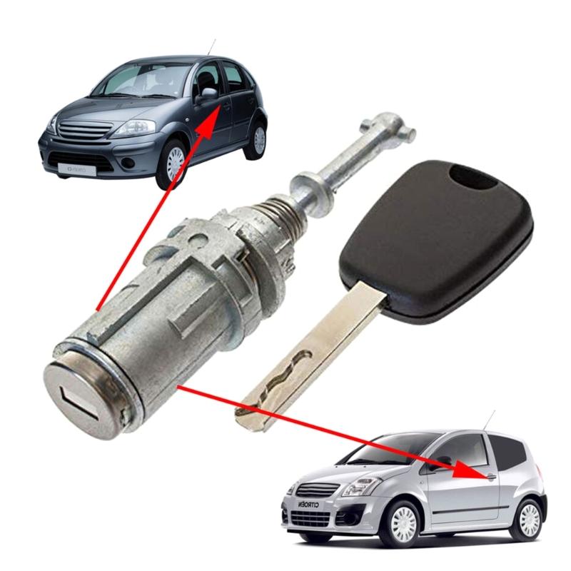 Upgraded Front Left Door Lock Cylinder with Key 9170T9 Replacement Front Left Door Barrels set Simple Installations