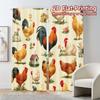 2pcs, 2D FLAT PRINTING Curtains (Without Rod) Rooster Pattern Popular Contemporary Curtains Versatile Polyester Curtains All
